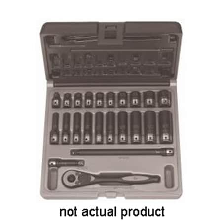 Grey Pneumatic 1/4" Drive, 6-Point SAE Socket, 1/4 Drive X 5/16 Deep Duo Socket - 6 Point 89010D